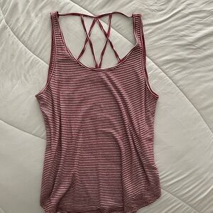 Hollister Red Sleeveless Backless Tank Top